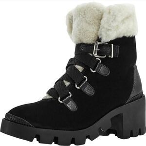 Schutz Arethusa Suede & Shearling Boots Chunky
